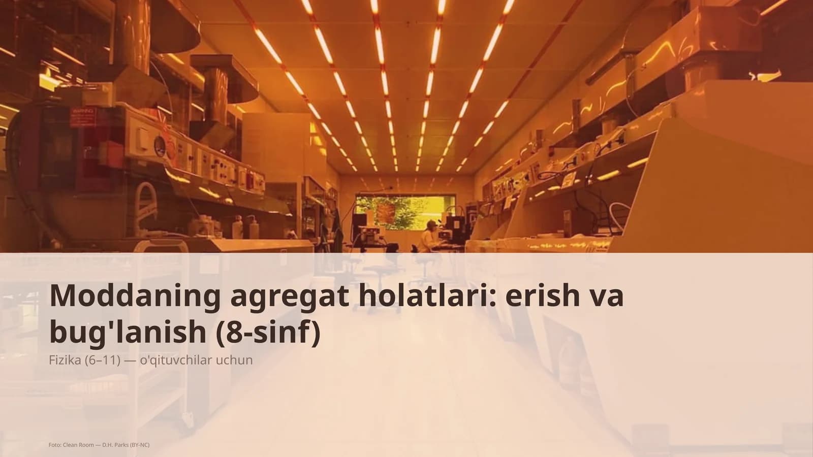 Moddaning agregat holatlari: erish va bug'lanish (8-sinf)