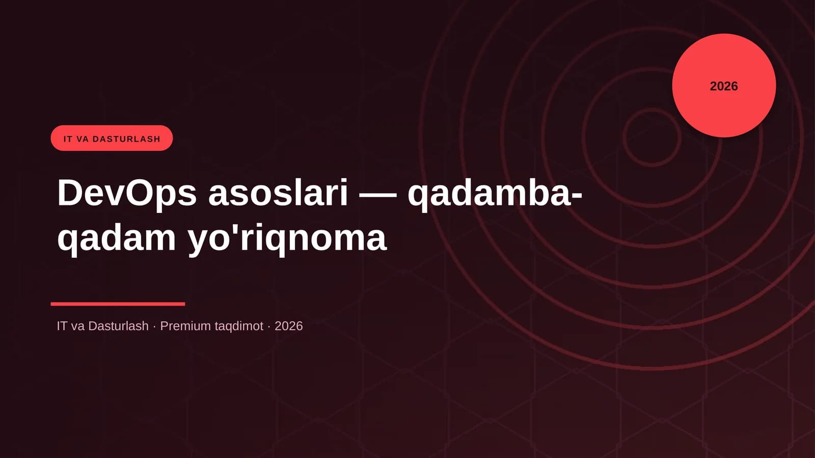 DevOps asoslari — qadamba-qadam yo'riqnoma