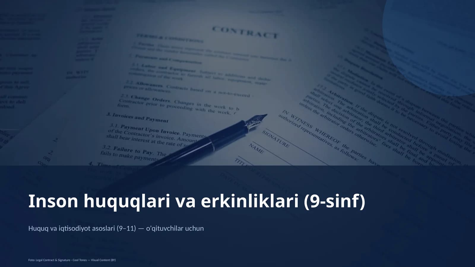 Inson huquqlari va erkinliklari (9-sinf)