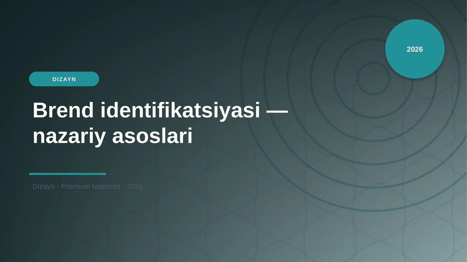 Brend identifikatsiyasi — nazariy asoslari