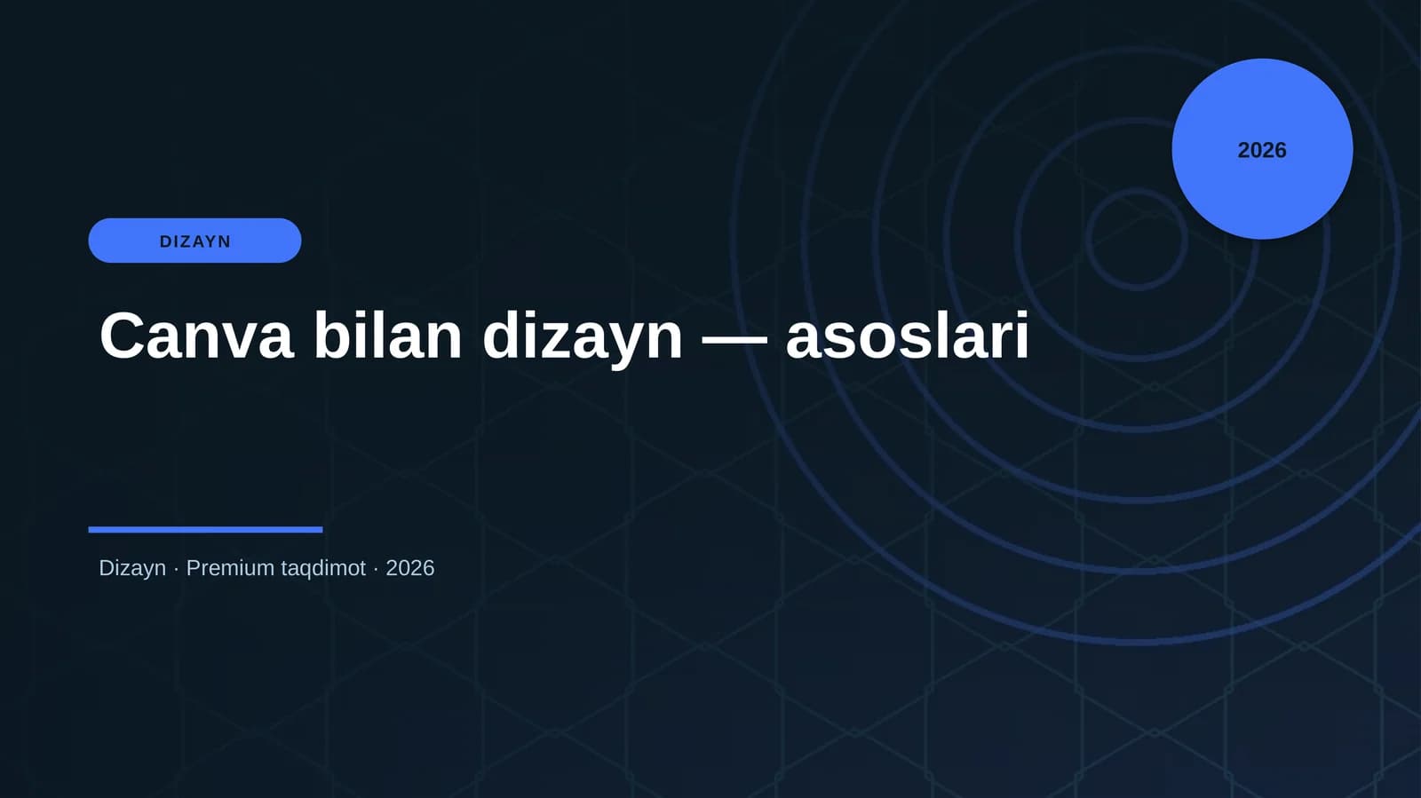 Canva bilan dizayn — asoslari