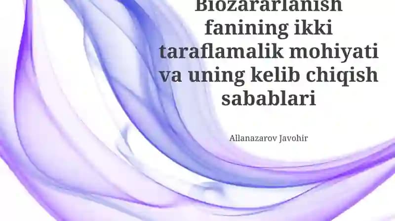 Biodegradatsiyani keltirib chiqaradigan omillar