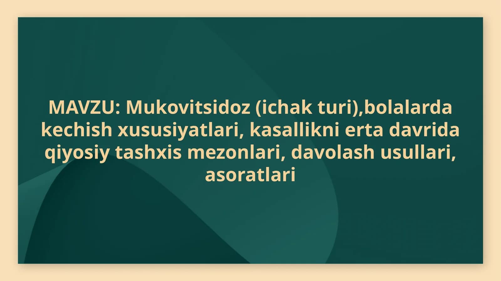 Mukovitsidoz (ichakturi)