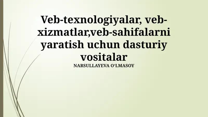 Veb-Xosting va Domen Nomlari