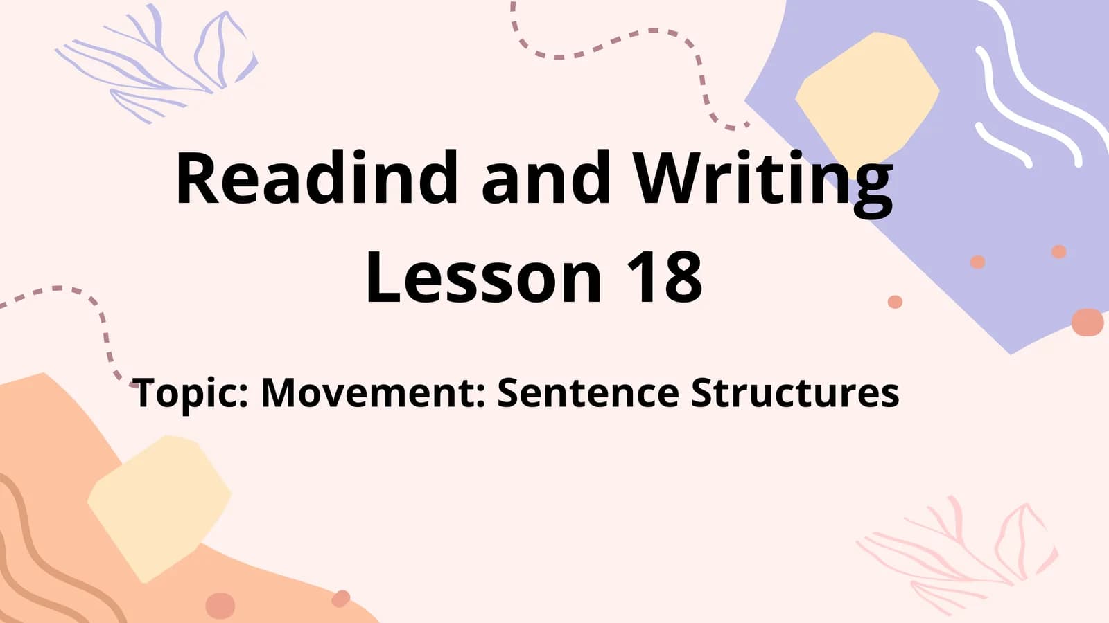 Readind and Writing