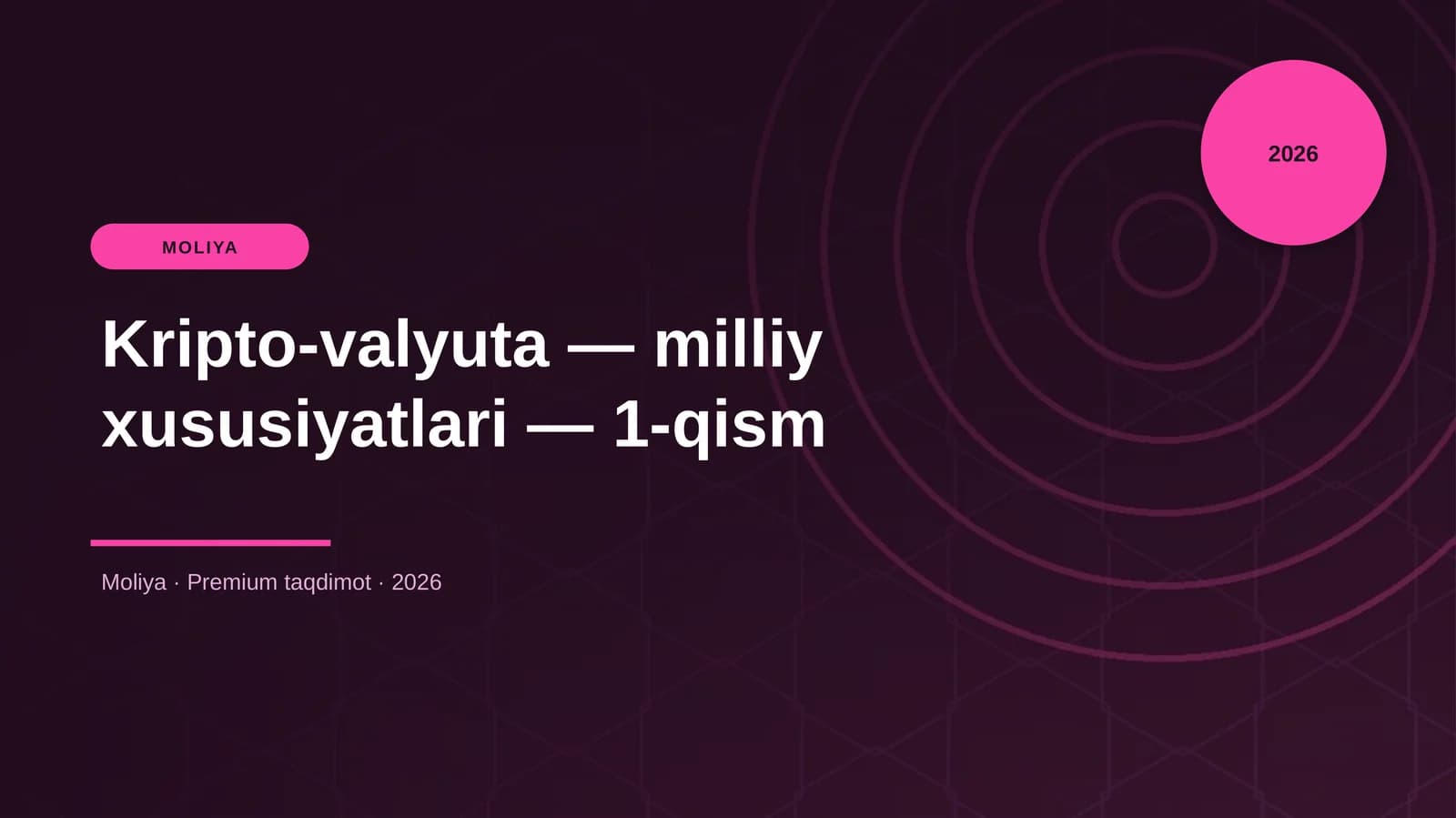 Kripto-valyuta — milliy xususiyatlari — 1-qism