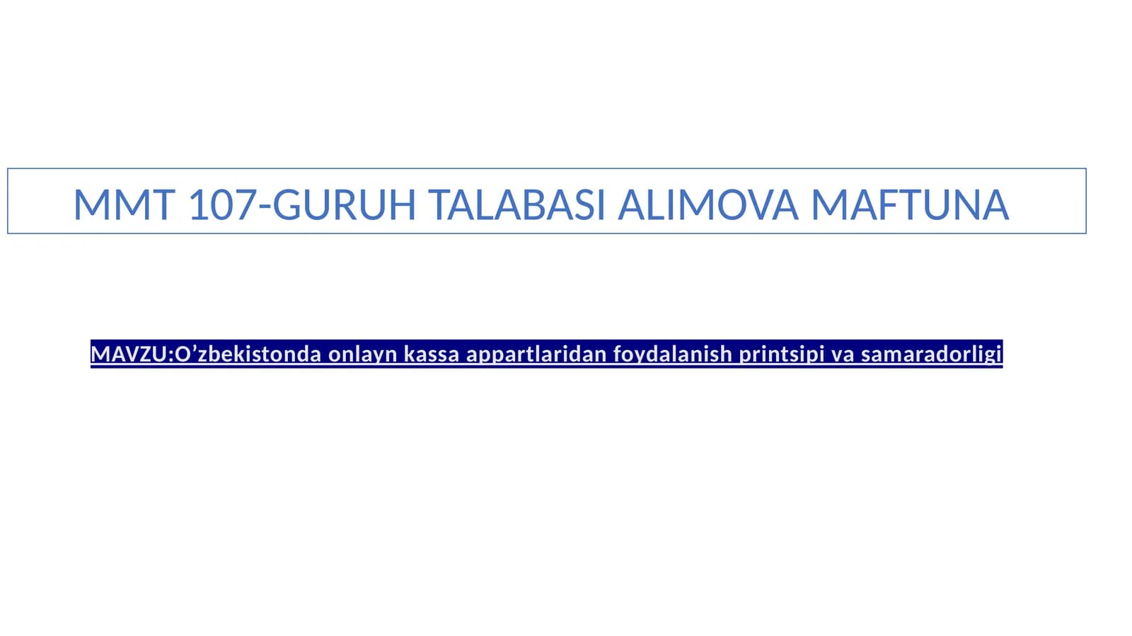 O’zbekistonda onlayn kassa apparatlaridan foydalanish printsipi va samaradorligi