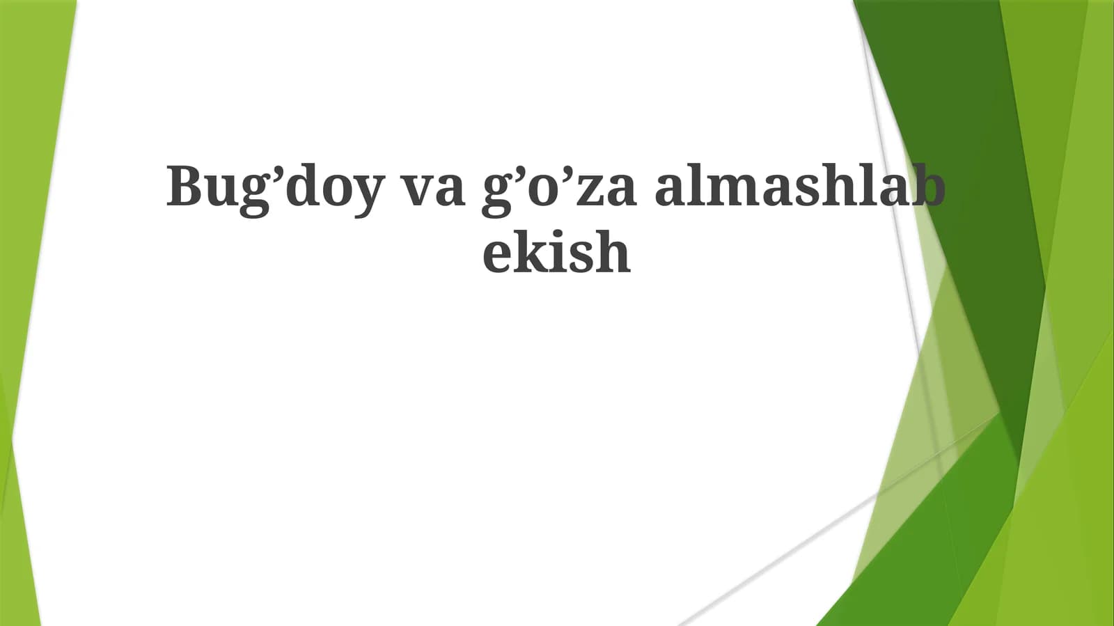 Paxta va Makkajoʻxori Birgalikda Ekishning Iqtisodiy Samaraliligi