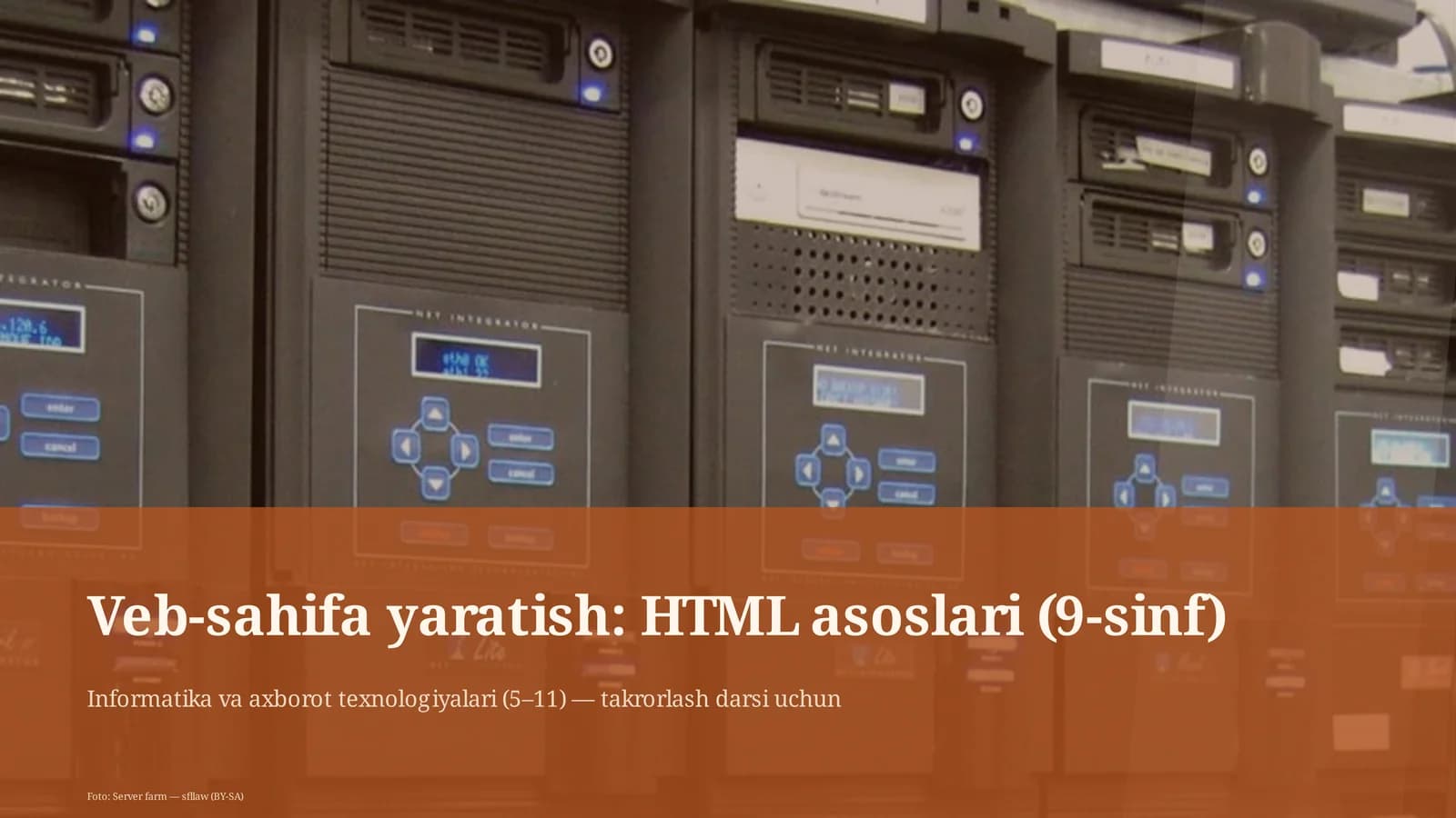 Veb-sahifa yaratish: HTML asoslari (9-sinf)