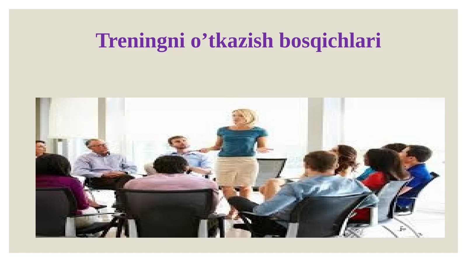 Treningni o’tkazish bosqichlari