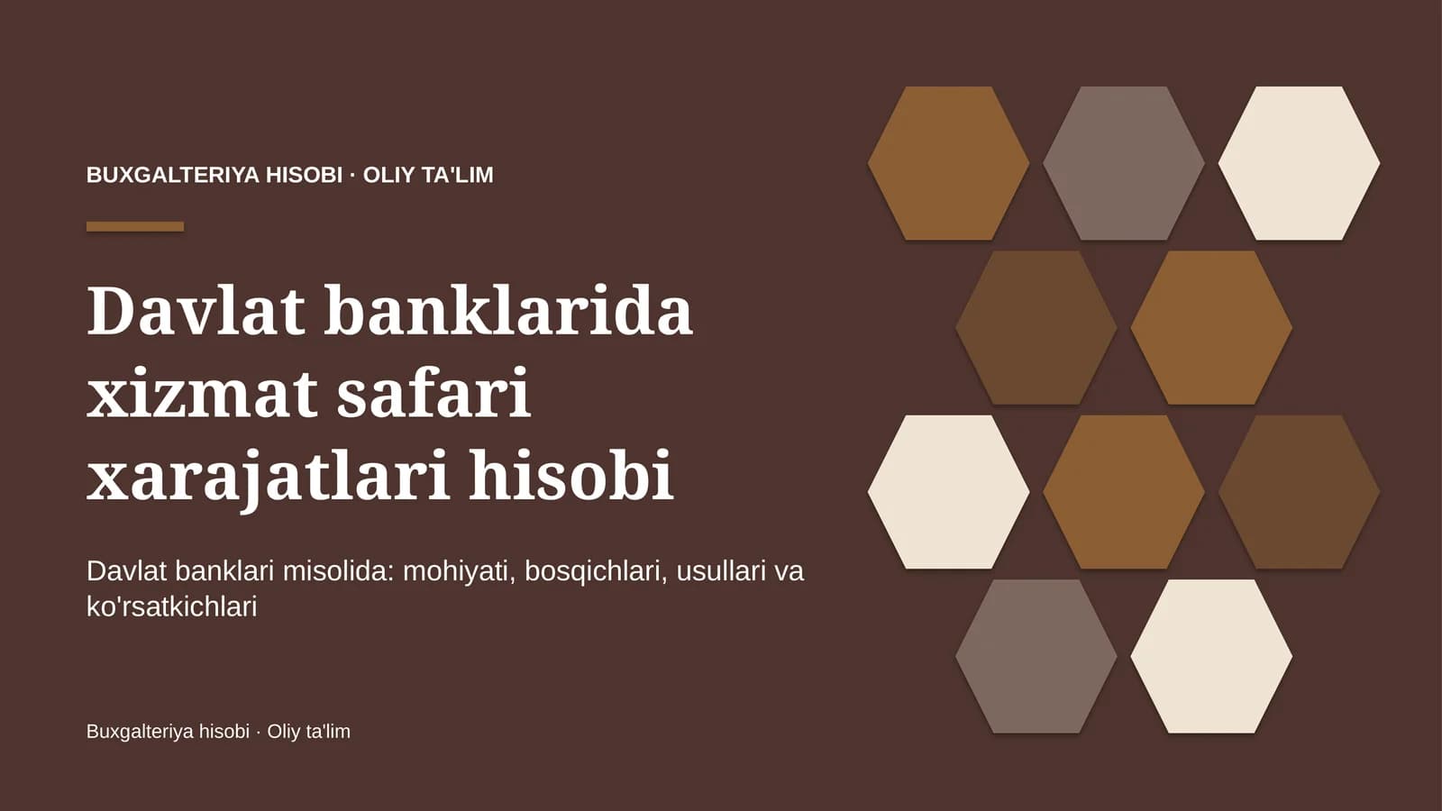 Davlat banklarida xizmat safari xarajatlari hisobi