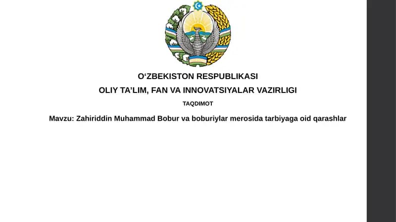 Bobur hayoti va faoliyati