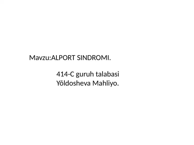 ALPORTSINDROMI