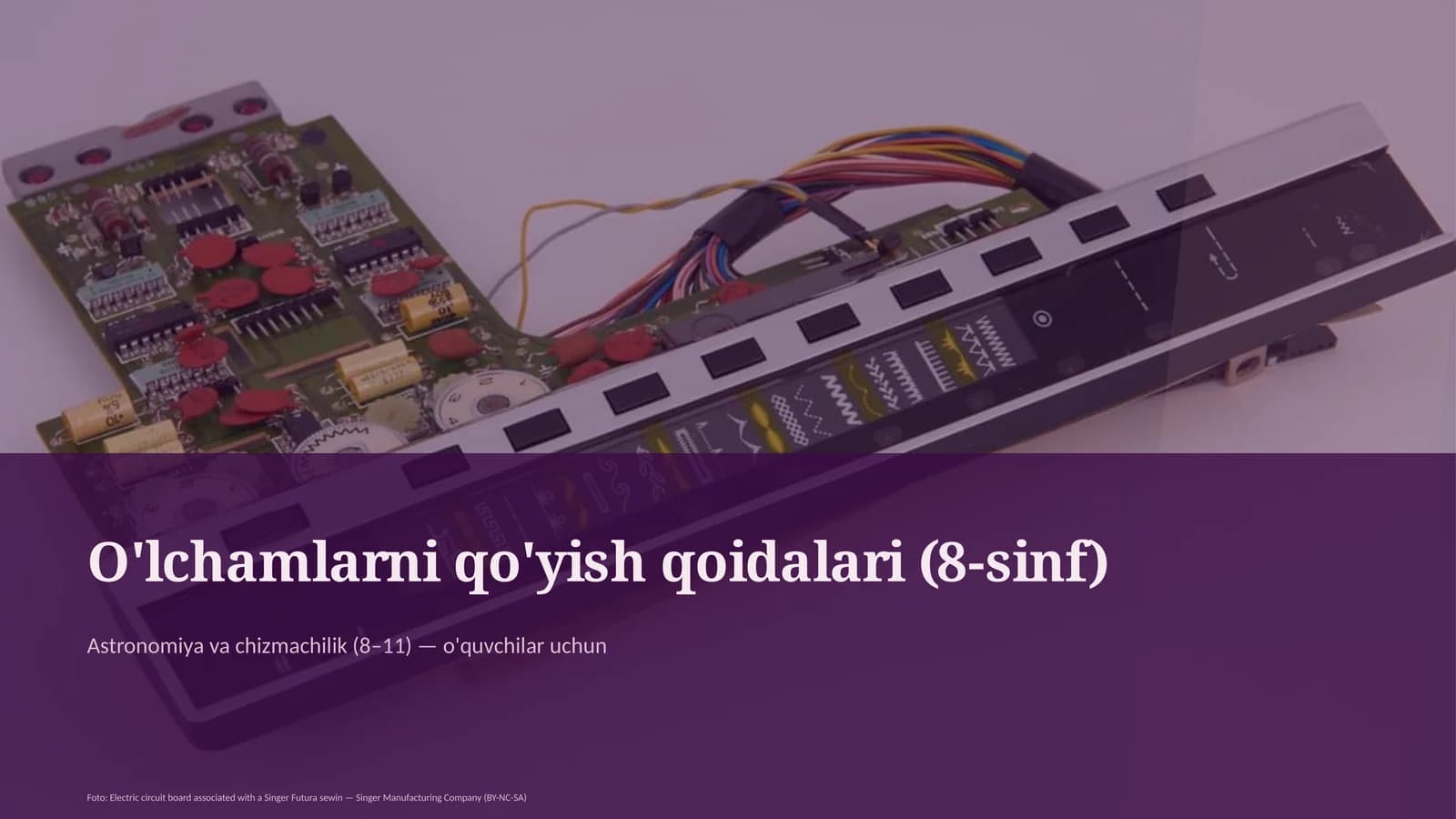 O'lchamlarni qo'yish qoidalari (8-sinf)