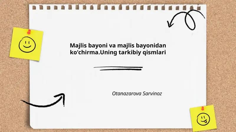 Majlis bayoni va majlis bayonidan koʻchirma