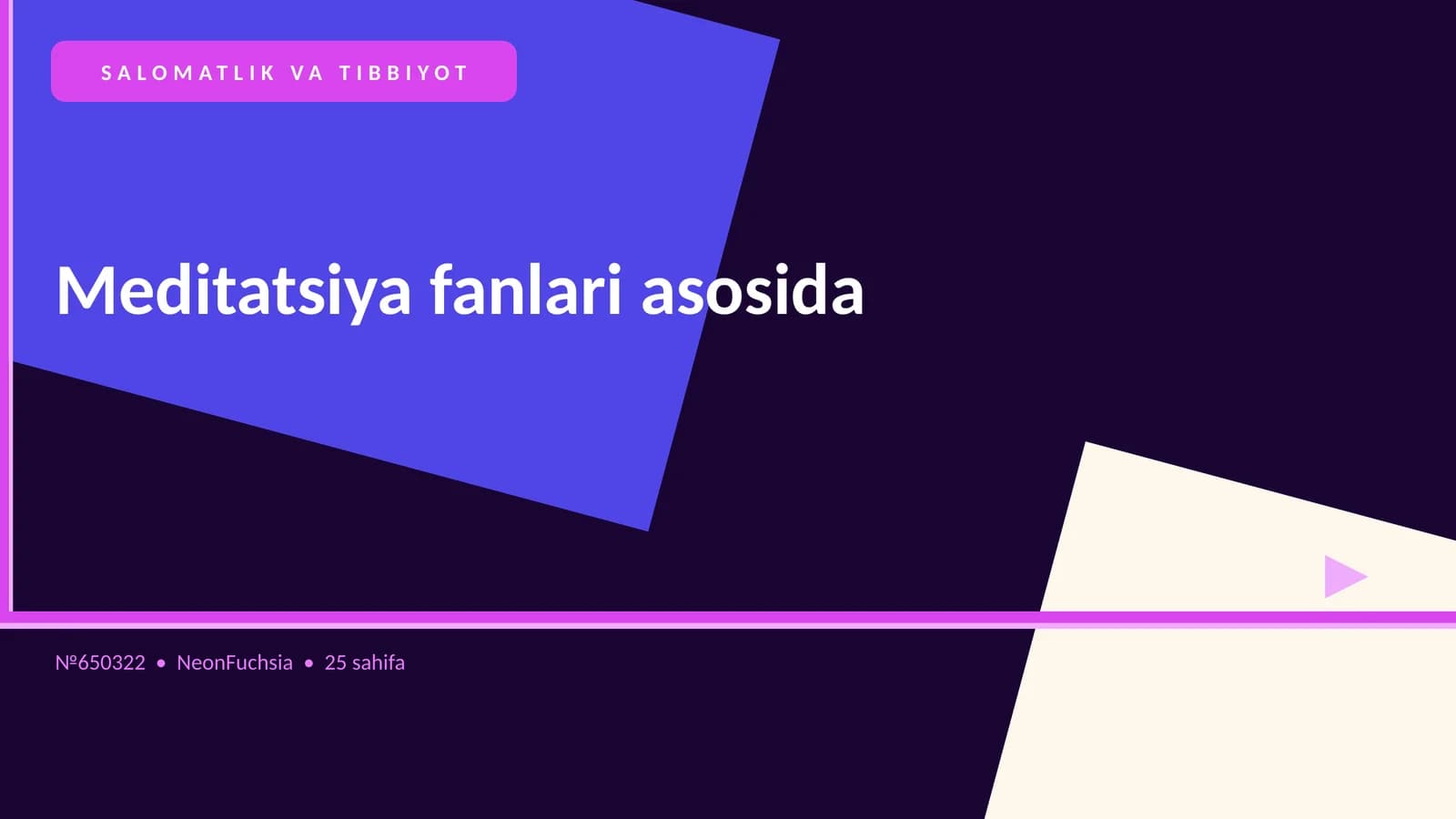 Meditatsiya fanlari asosida