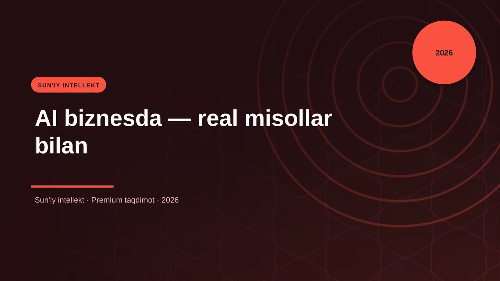 AI biznesda — real misollar bilan