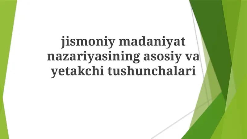 Jismoniy madaniyat nazariyasi