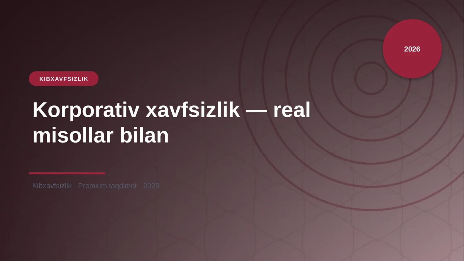 Korporativ xavfsizlik - real misollar bilan