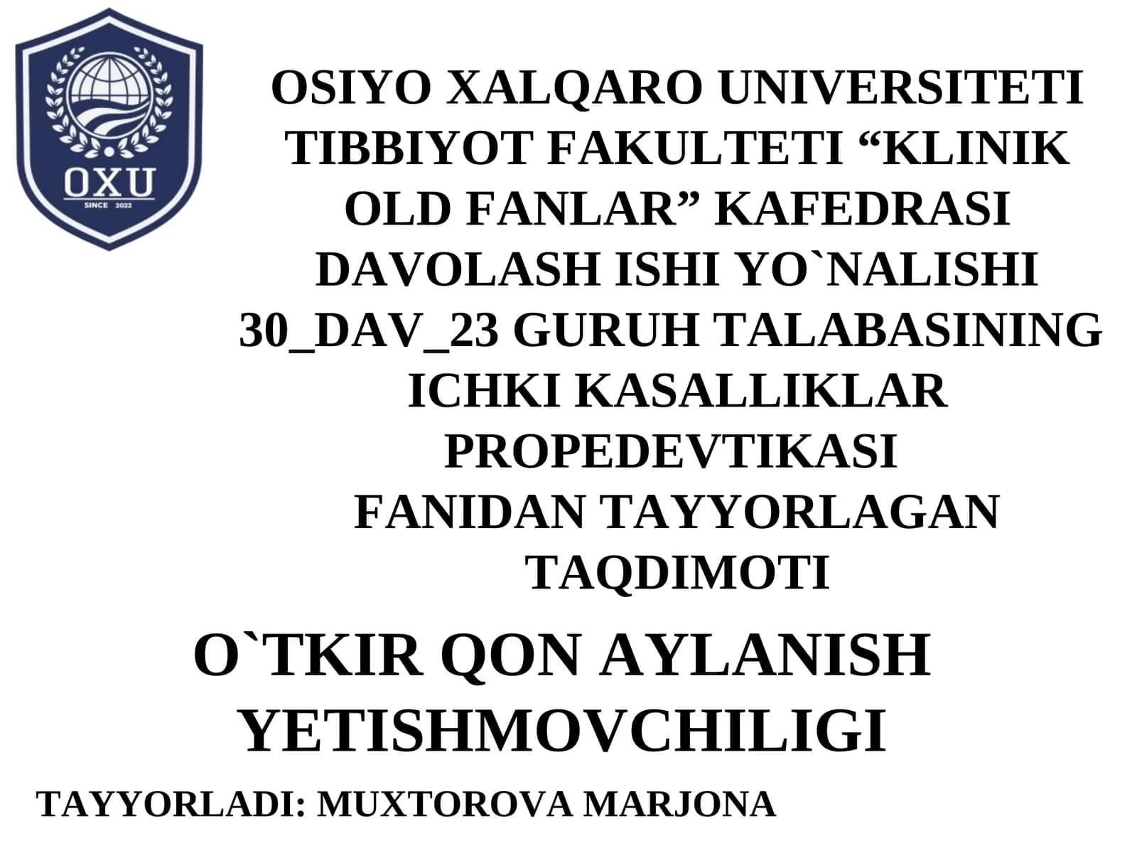 bolalarda yurak yetishmasligi kasalliklari tasnifi