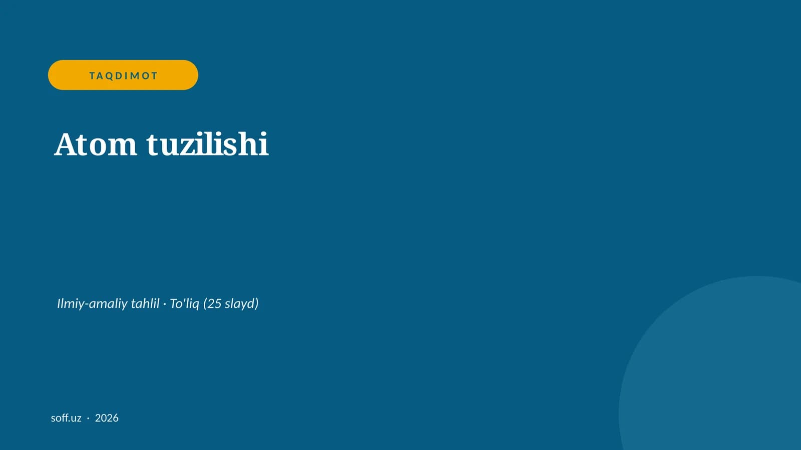 Atom tuzilishi