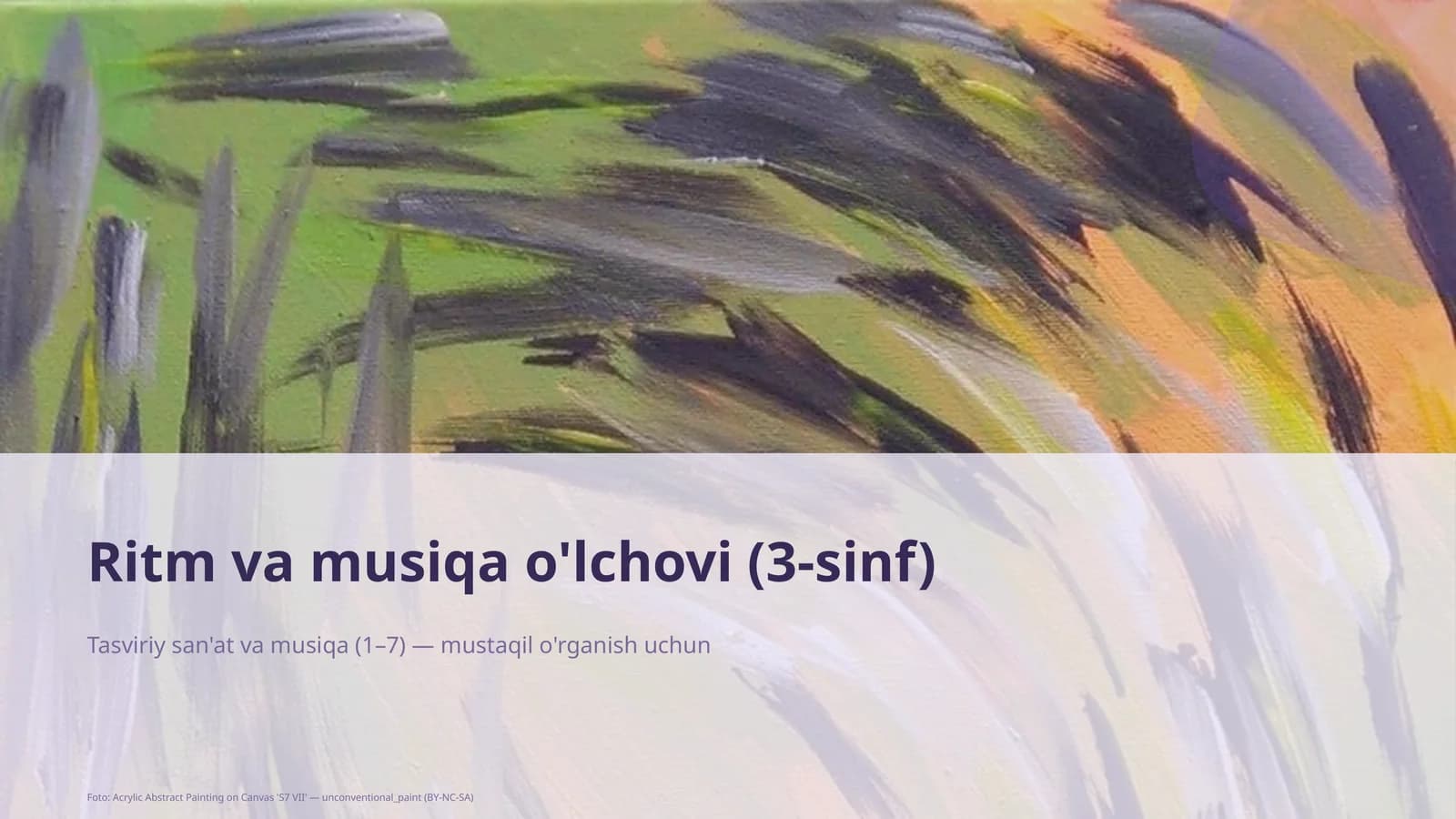Ritm va musiqa o'lchovi (3-sinf)