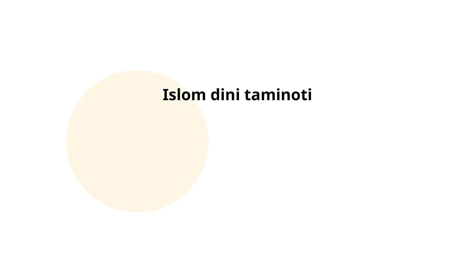Islom dini taminoti