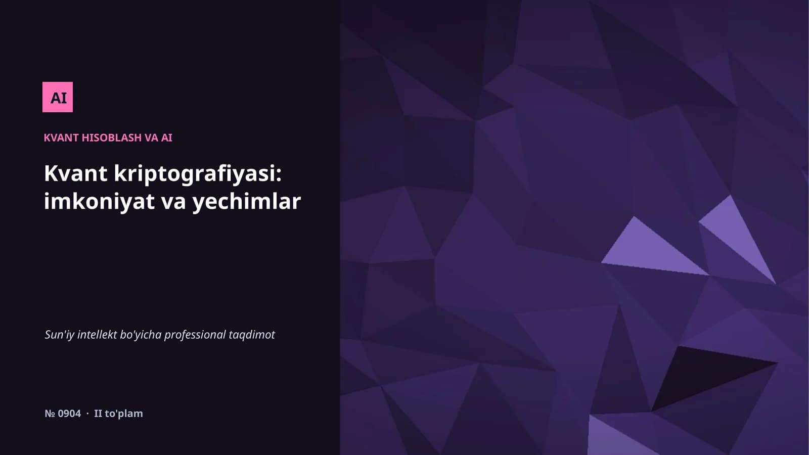 KVANT HISOBLASH VA AI