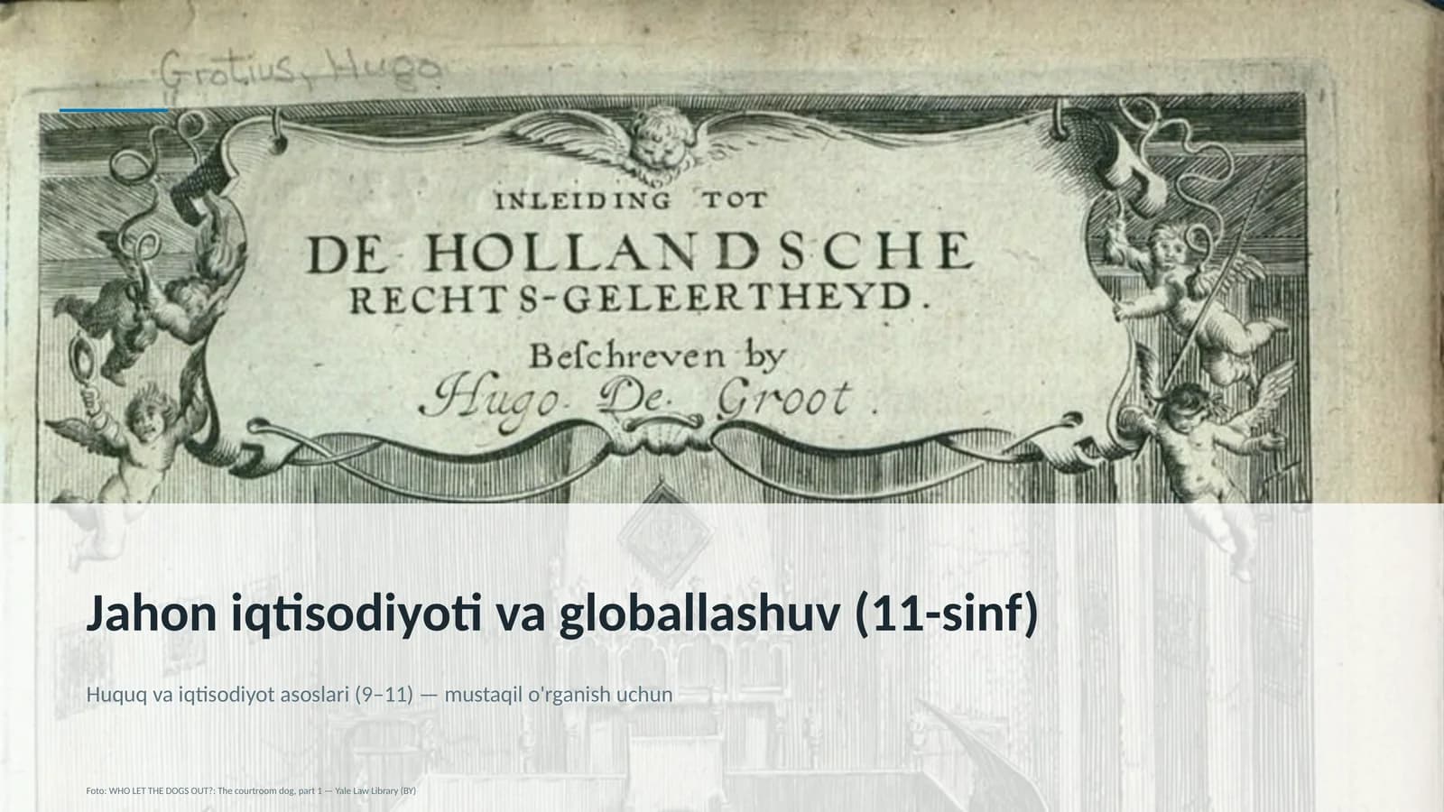 Jahon iqtisodiyoti va globallashuv (11-sinf)