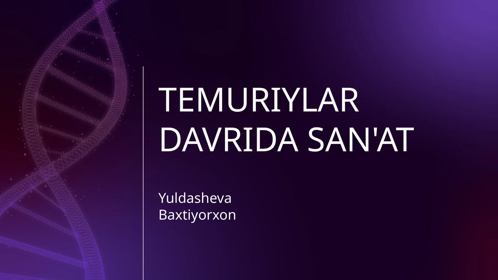TEMURIYLAR DAVRIDA SAN'AT
