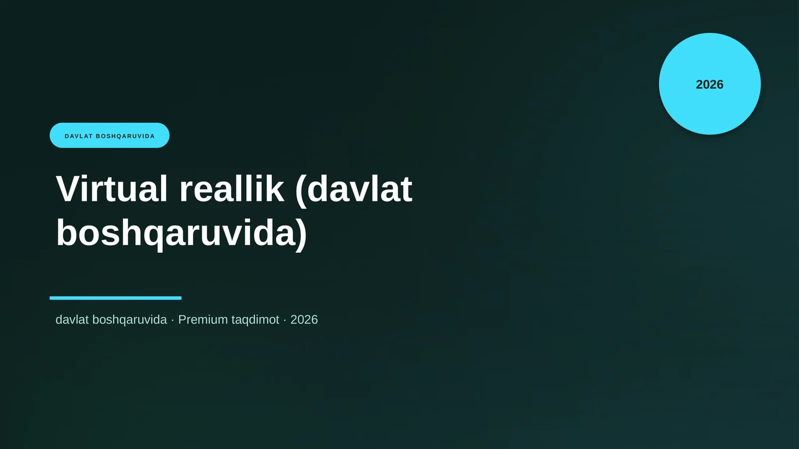 Virtual reallik (davlat boshqaruvida)