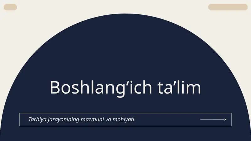 Boshlang‘ich ta’lim