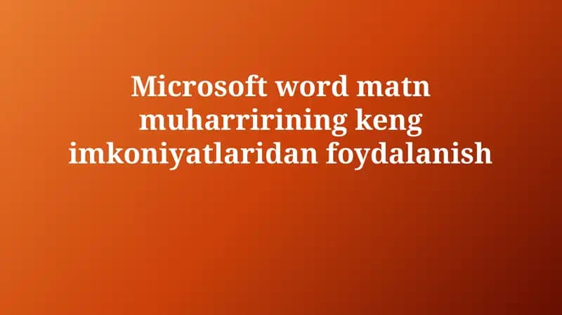 Microsoft Word