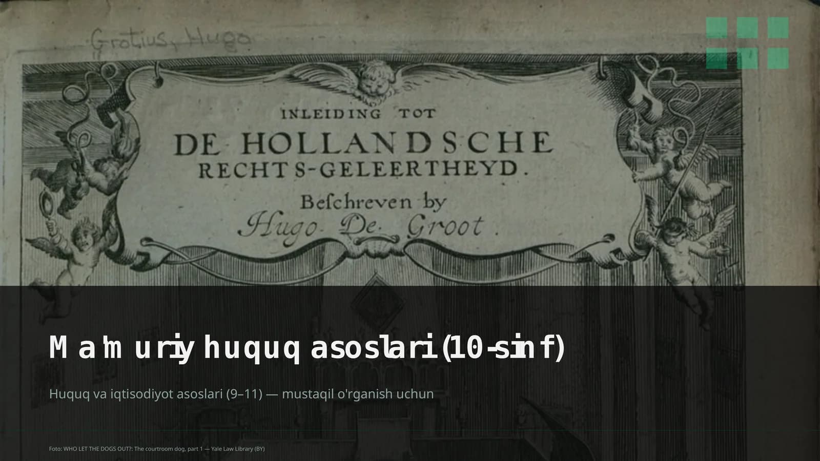 Ma'muriy huquq asoslari (10-sinf)