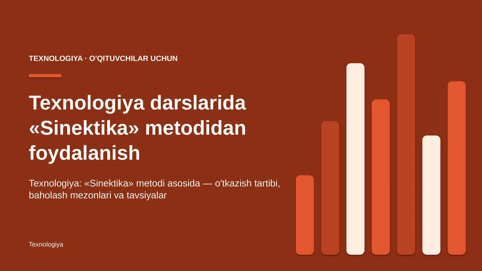 texnologiya darslarida sinektika metodidan foydalanish 7985