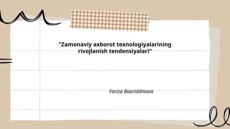 Sun'iy intellekt va mashinaviy o'rganish