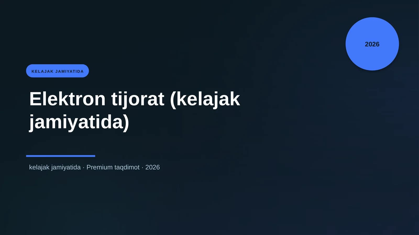 Elektron tijorat (kelajak jamiyatida)