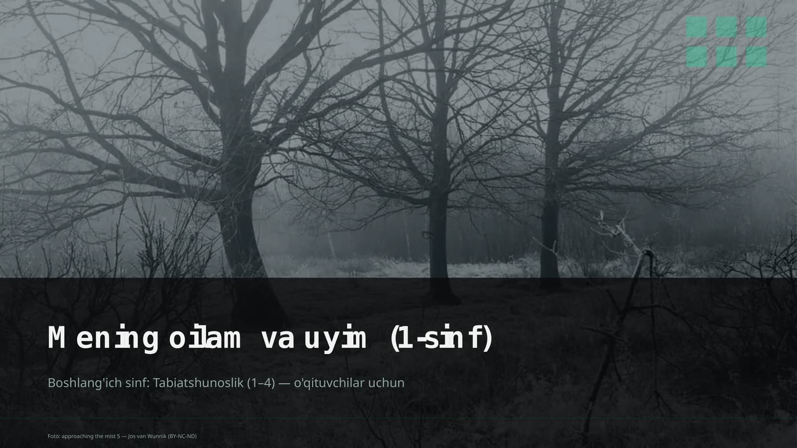 Mening oilam va uyim (1-sinf)