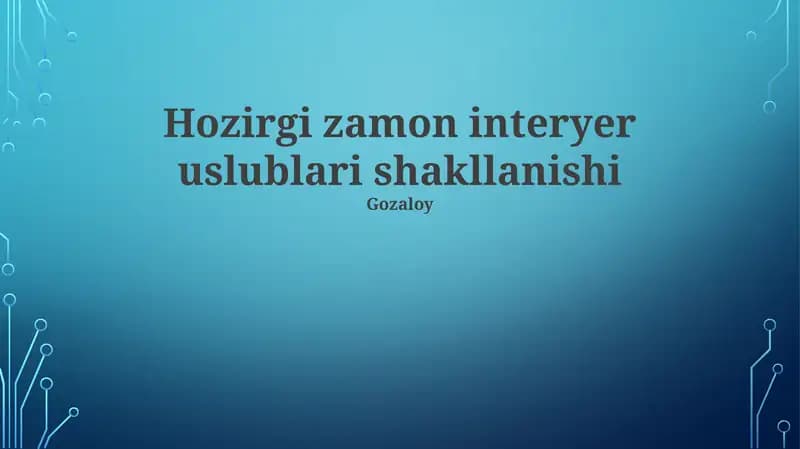 Zamonaviy loft dizayni