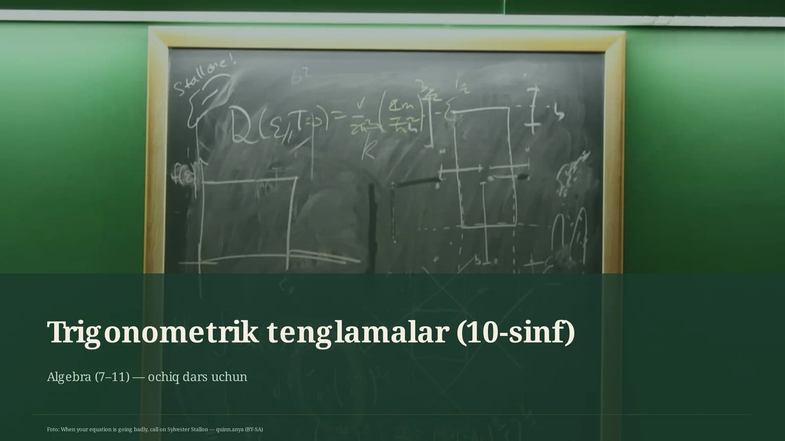 Trigonometrik tenglamalar (10-sinf)