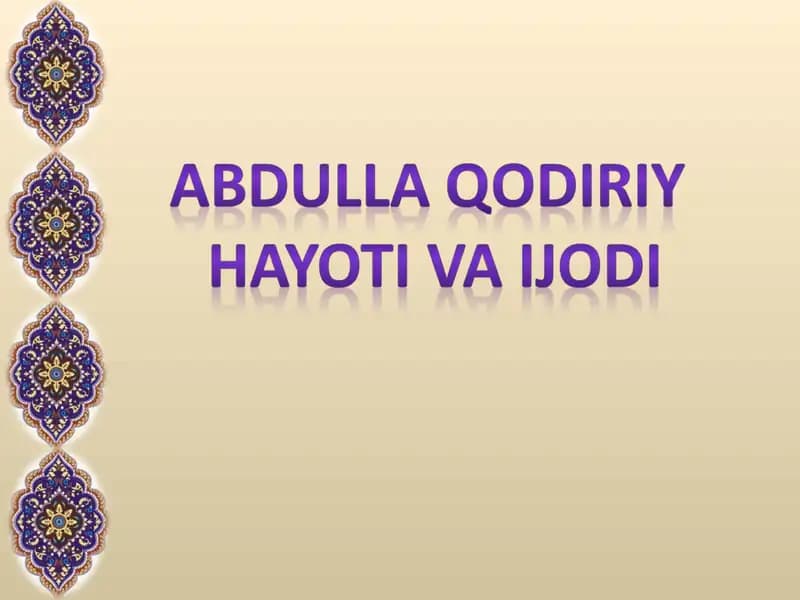 Abdulla Qodiriy