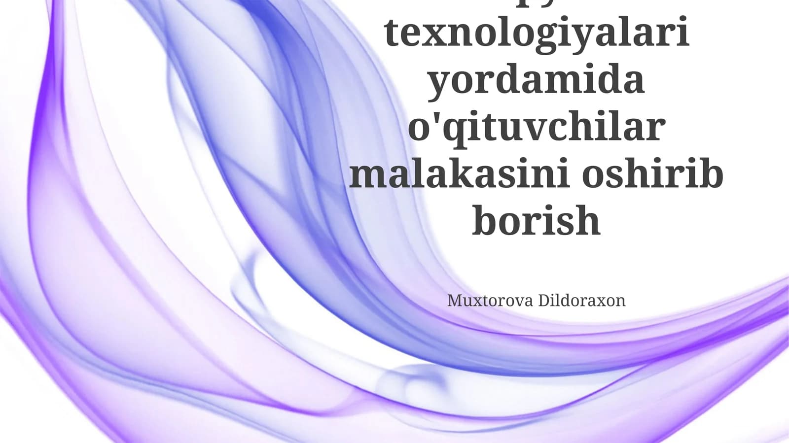O'qituvchilarning Malakasini Oshirishga Qaratilgan Dasturlar