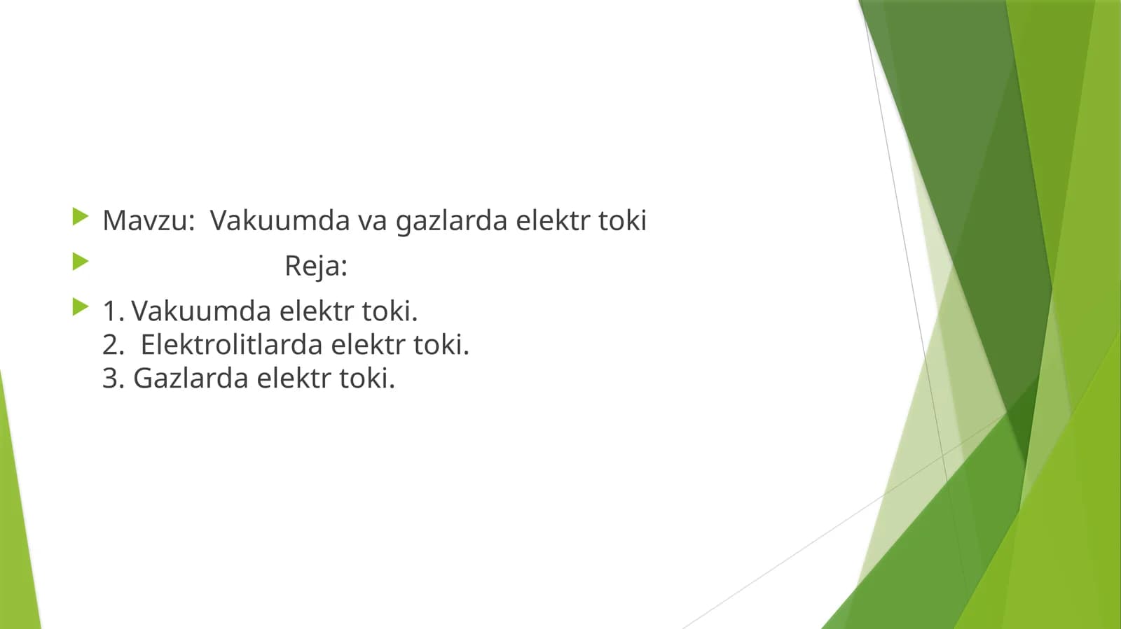 Vakuumda va gazlarda elektr toki