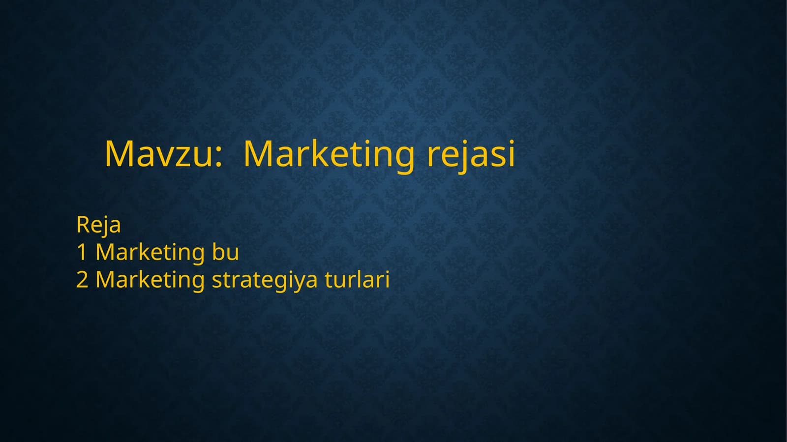 Marketing rejasi