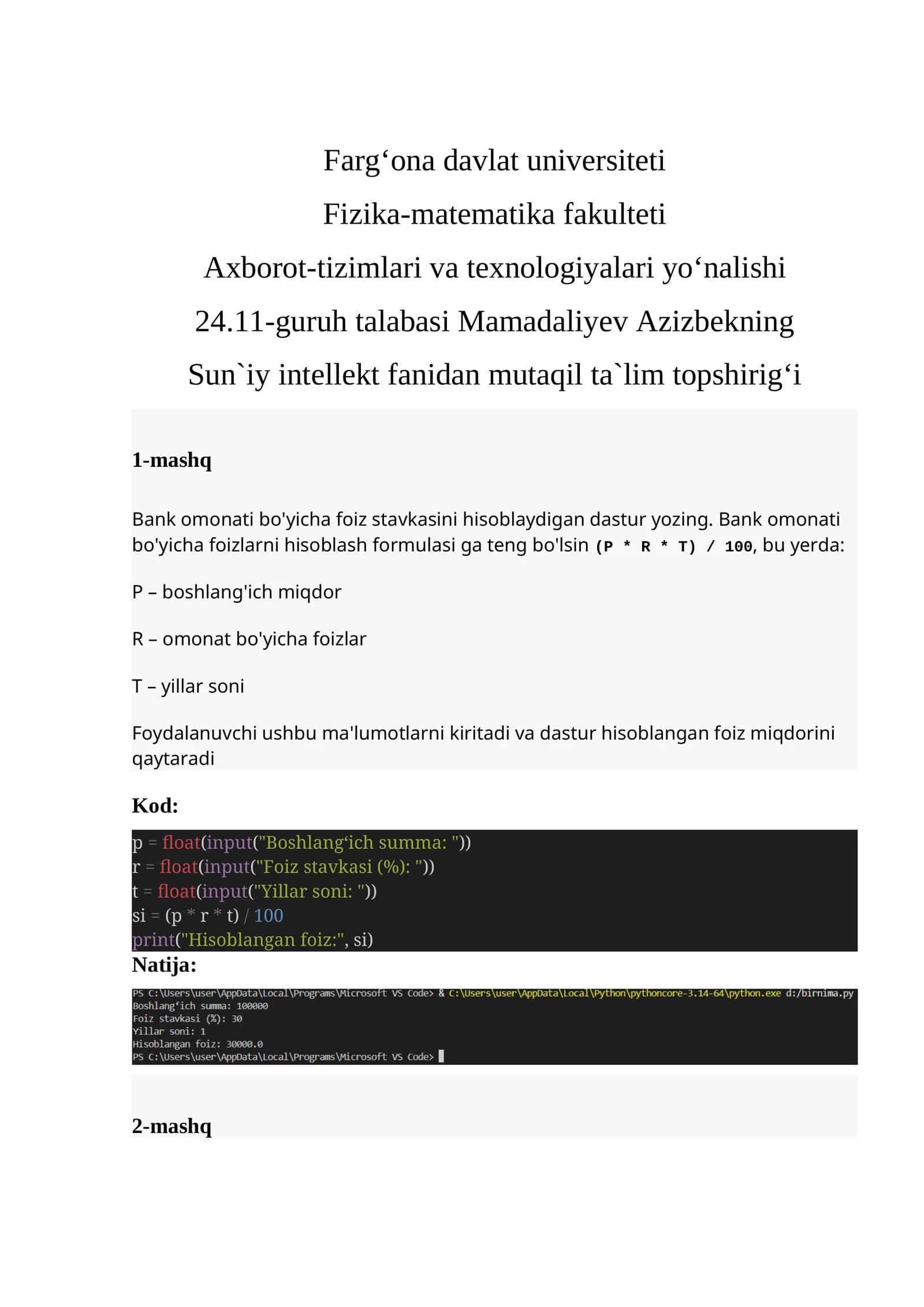 Fizika-matematika-fanlari bo'yicha ta'lim
