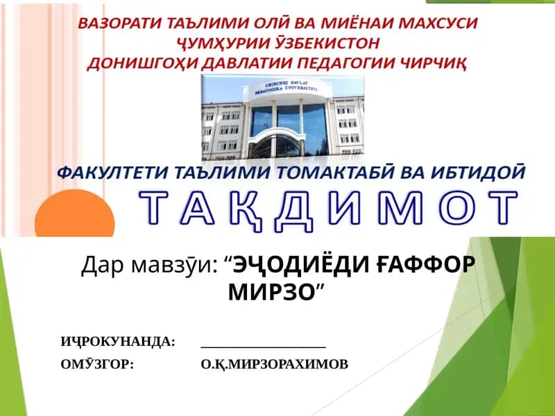 Ғаффор Мирзо