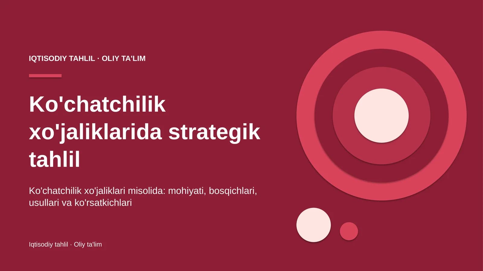 Ko'chatchilik xo'jaliklarida strategik tahlil