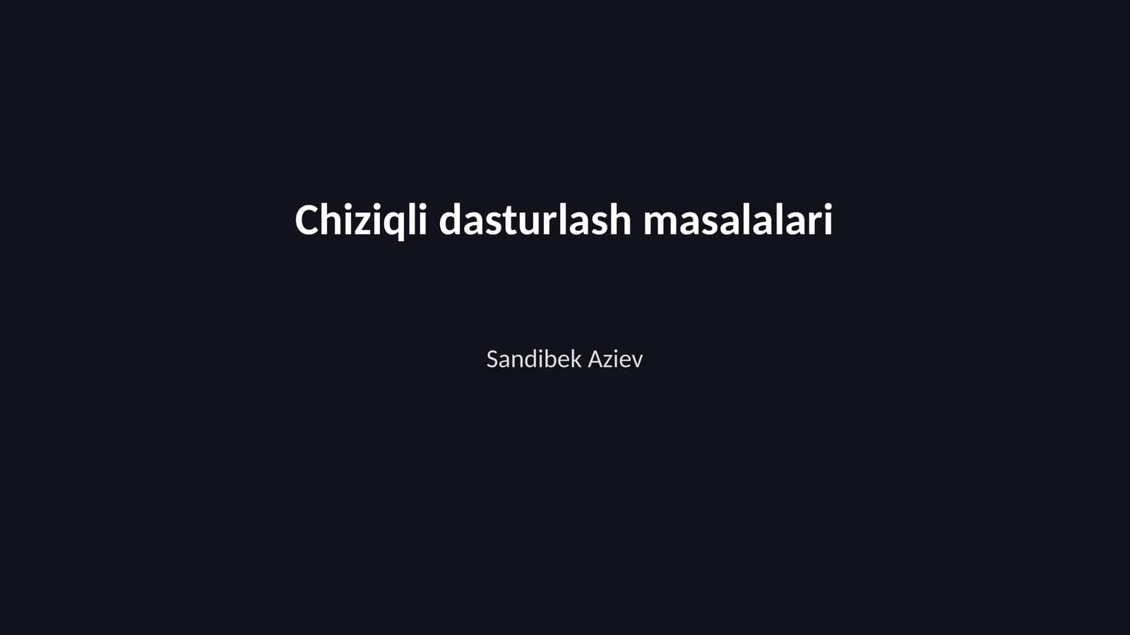 Chiziqli dasturlash masalalari