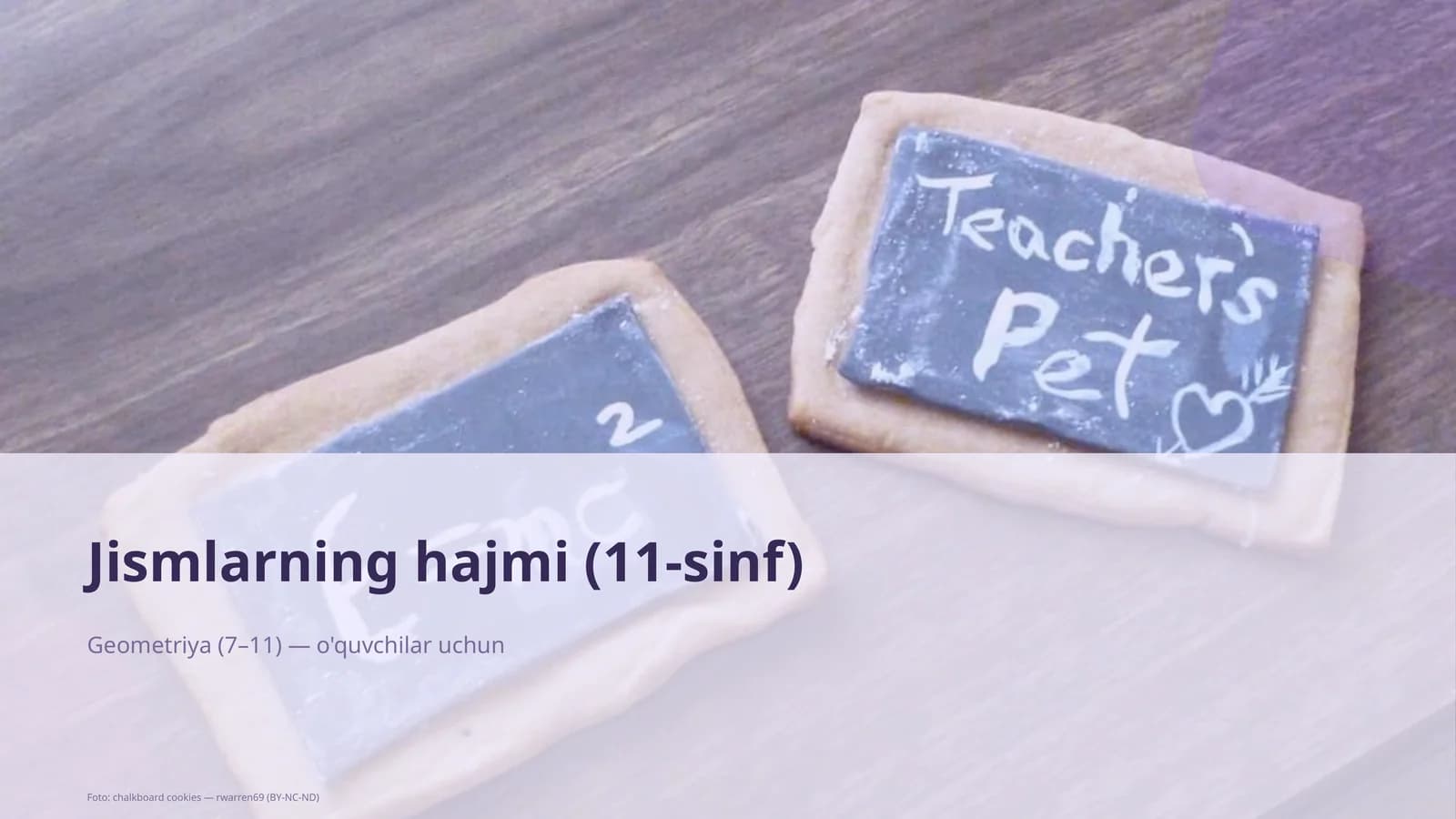 Jismlarning hajmi (11-sinf)
