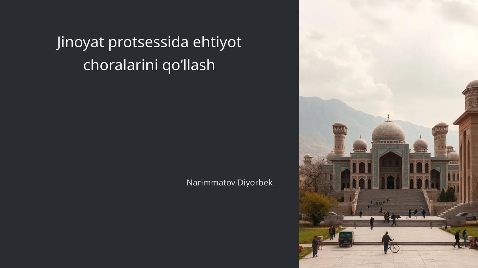 Ehtiyot choralarini qo‘llash